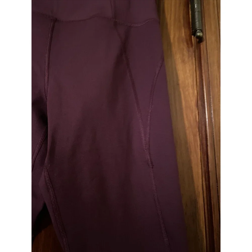 Girlfriend Collective Leggings Purple Plum High Rise Activewear 7/8 Length Small - Picture 4 of 8